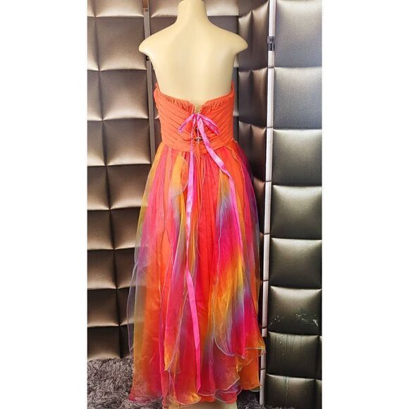 Orange fairy formal prom dress - Picture 8 of 9